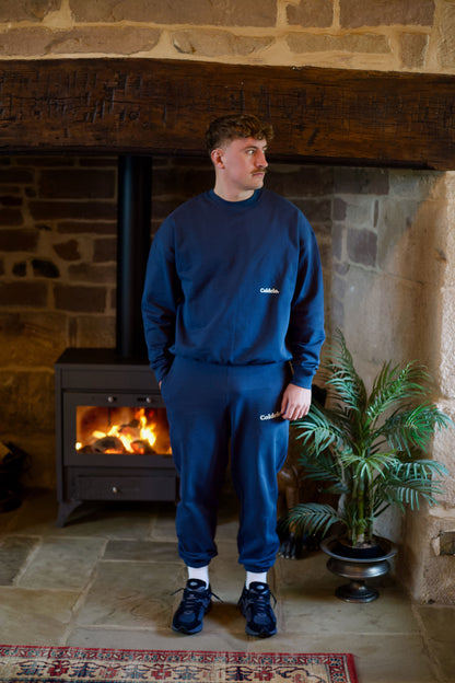 Navy blue relaxed track pant