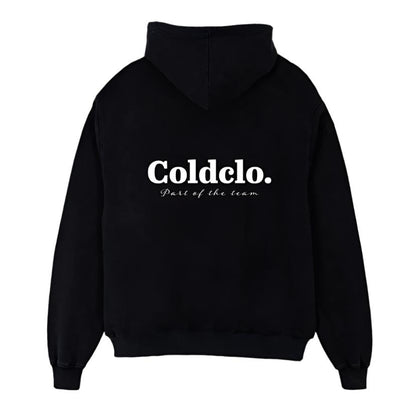 Oversized double zipped heavyweight hoodie